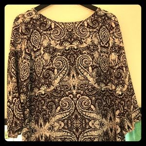 Cynthia Rowley Paisley Tunic Blouse Size M